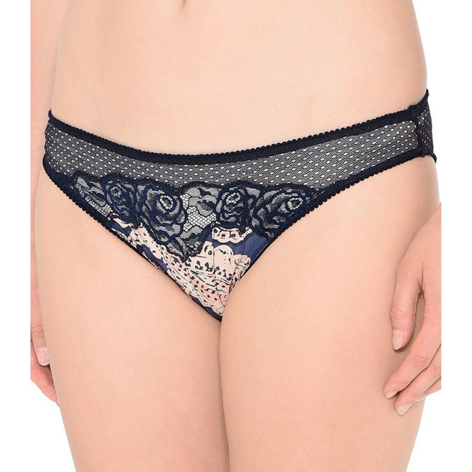 Stella in Paisley Briefs with lace - Polka Dot Bra